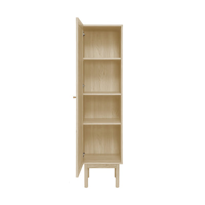 Classe 15.5 x 15 x 60 Freestanding Linen Cabinet in Natural Oak