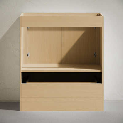 Virage 30" Freestanding Bathroom Vanity in Natural Oak without Sink Top