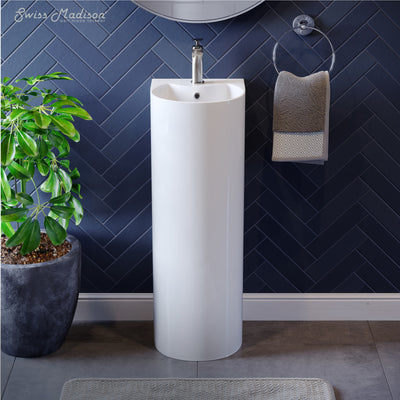 Sublime Rounded Basin Pedestal sink