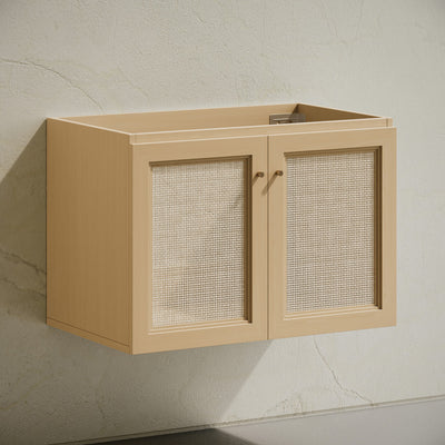 Classe 30" Wall-Mounted Bathroom Vanity in Natural Oak without Sink Top