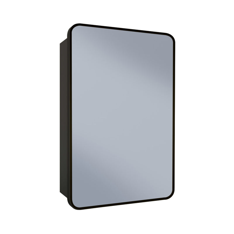 Pierre 20 x 30 Rectangle Recessed/Wall Mount Medicine Cabinet with Mirror in Matte Black