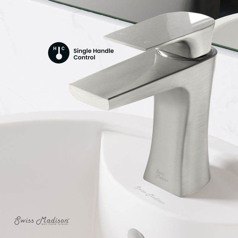 Monaco Single Hole, Single-Handle, Bathroom Faucet in Brushed Nickel