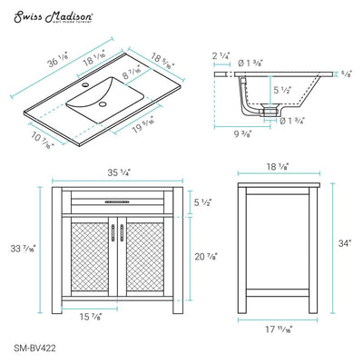 Calice 36" Bathroom Vanity