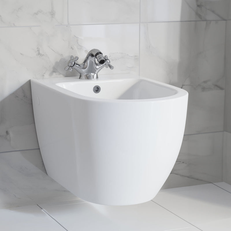 St. Tropez Wall Hung Bidet in Glossy White