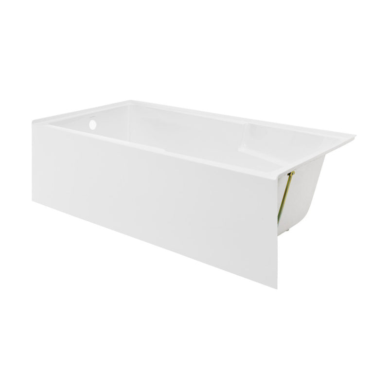 Voltaire 72" x 36" Left-Hand Drain Alcove Bathtub with Apron and Armrest