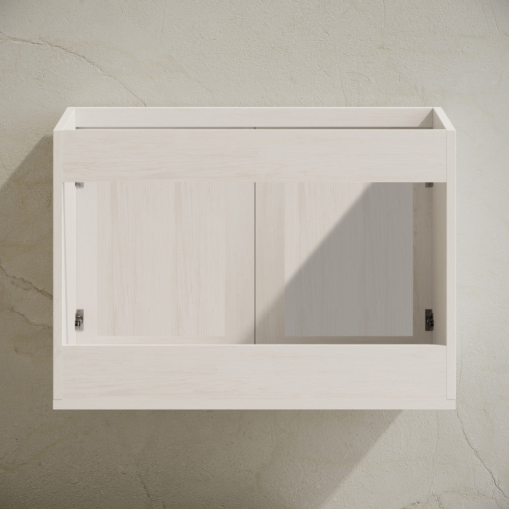 Classe 30" Wall-Mounted Bathroom Vanity in White Oak without Sink Top