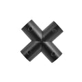 Monaco 15.75" cross 4 way connector - Matte Black