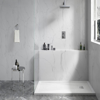 Terre B Series 60" x 32" Reversible Drain Shower Base