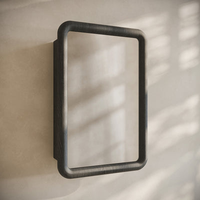 Plaisir 18 x 27 Recessed/Wall Mount Medicine Cabinet with Mirror in Black Oak