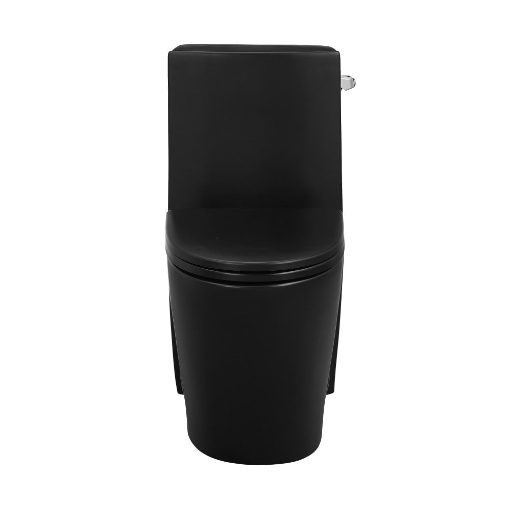 St. Tropez One-Piece 10" Rough-in 1.28 GPF Right-Hand Vortex Flush Elongated Toilet in Matte Black