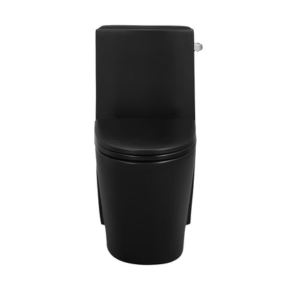 St. Tropez One-Piece 10" Rough-in 1.28 GPF Right-Hand Vortex Flush Elongated Toilet in Matte Black