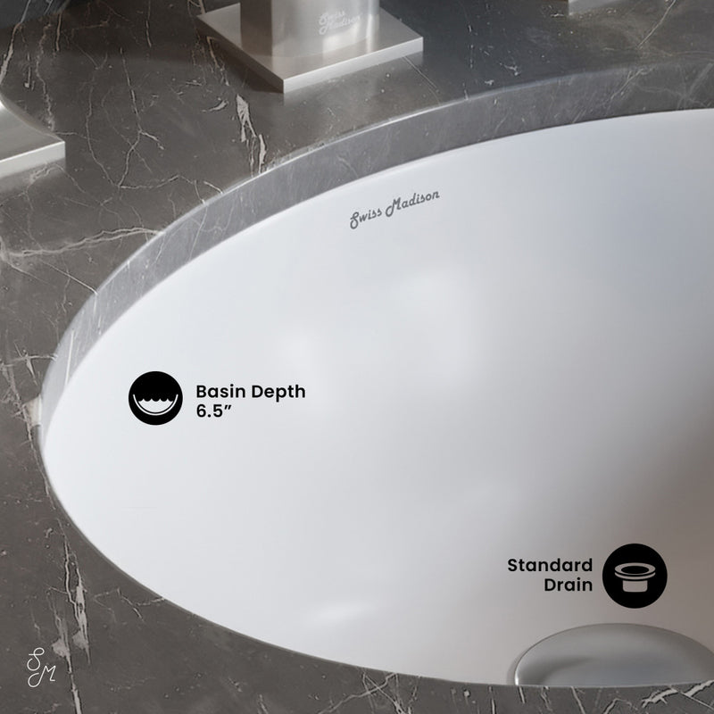 Plaisir 16.5 Oval Under-Mount Bathroom Sink