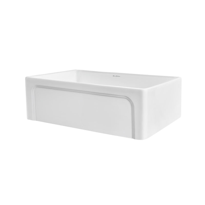 Lyon 30 x 18 Fireclay, Single Basin, Farmhouse Kitchen Sink in White