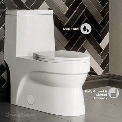 Virage One-Piece Elongated Toilet Vortex Dual-Flush 1.1/1.6 gpf