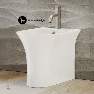 Cascade Floor Mount Classic Bidet in Glossy White