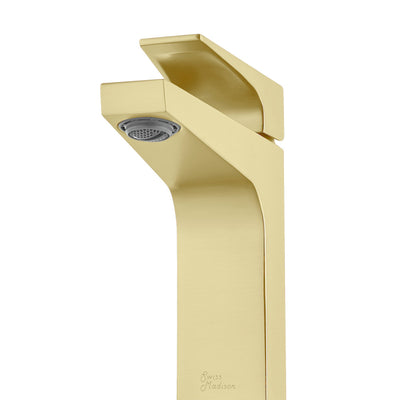 Voltaire Single Hole, Single-Handle, Bathroom Faucet in Brushed Gold