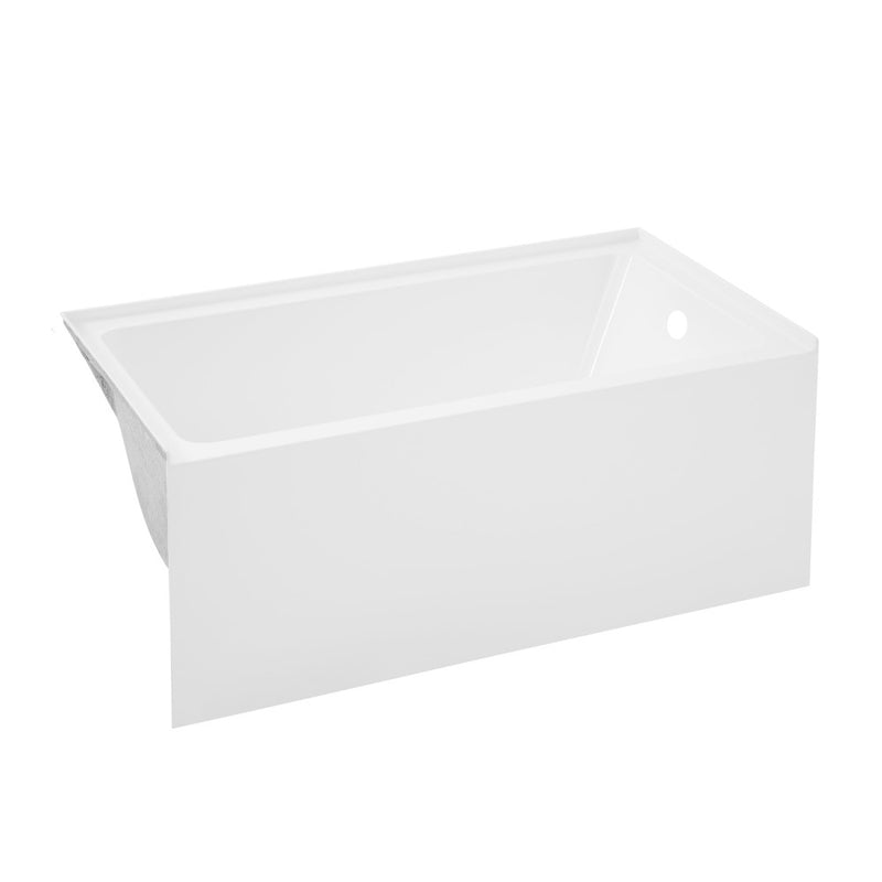 Voltaire 54 x 30 Skirted Right Drain Soaking Alcove Bathtub in Glossy White