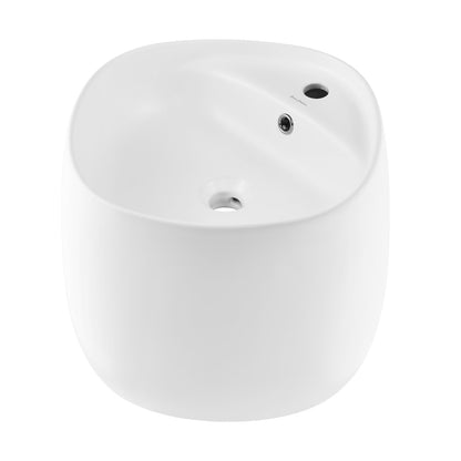 Ivy Wall-Mount Sink in Matte White
