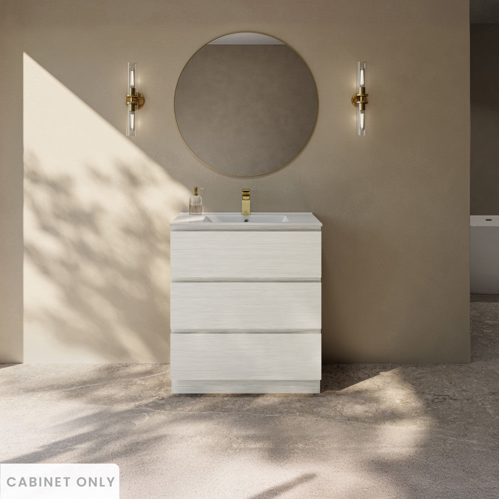 Liberte 30" Freestanding Bathroom Vanity Cabinet without Top in White Oak