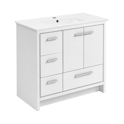 Virage 36 Freestanding, Bathroom Vanity in White