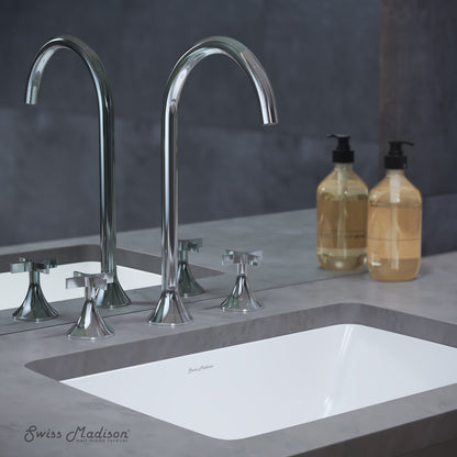 Daxton 8 in. Widespread, Cross Handle, Bathroom Faucet in Chrome