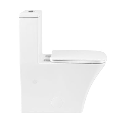 Eclair One-Piece Square Toilet Dual-Flush 0.8/1.28 gpf