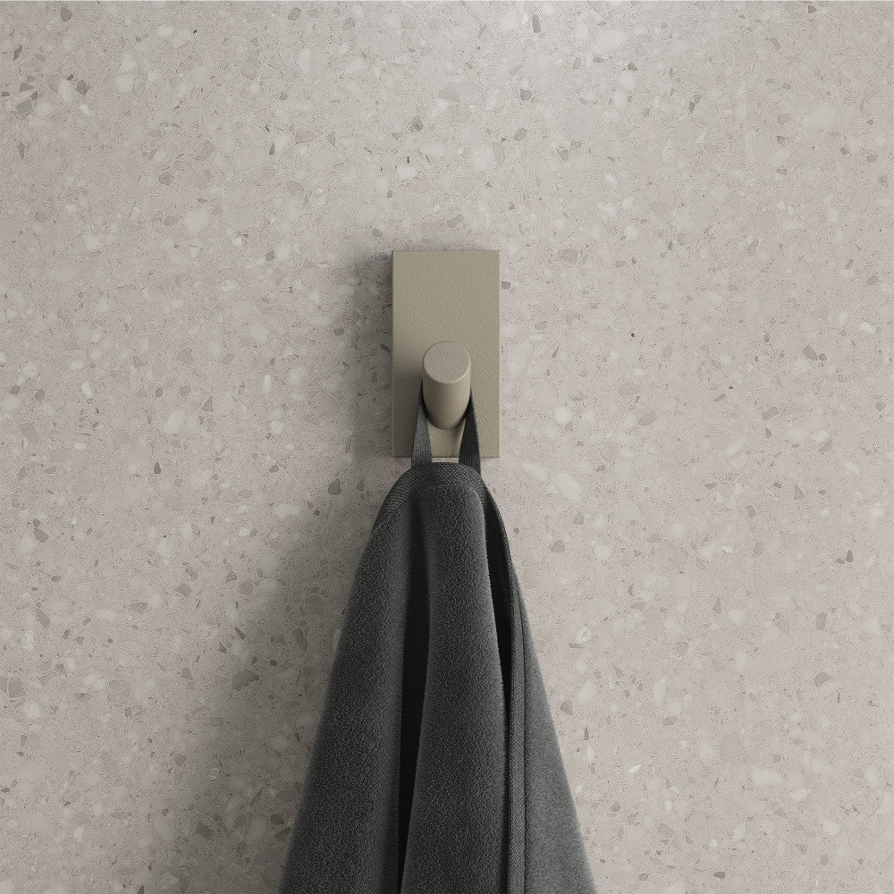 Monaco Concrete Bathroom Robe Hook in Taupe