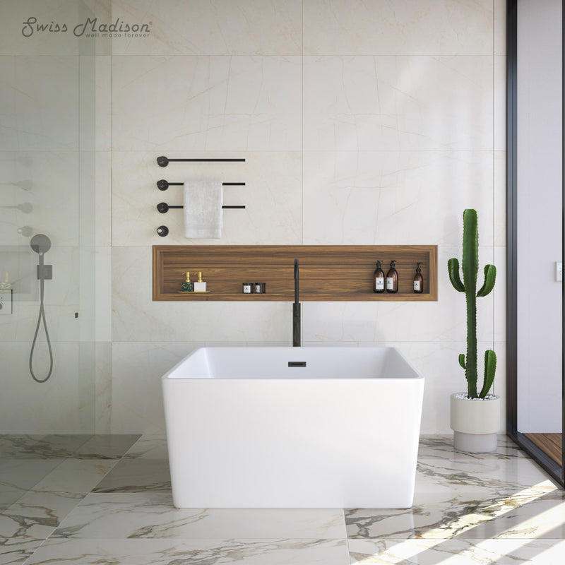 Claire 3-Bar Electric Towel Warmer in Matte Black