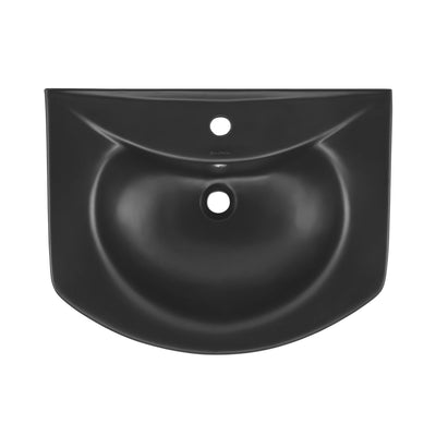 Chateau Two-Piece Round Pedestal Sink in Matte Black