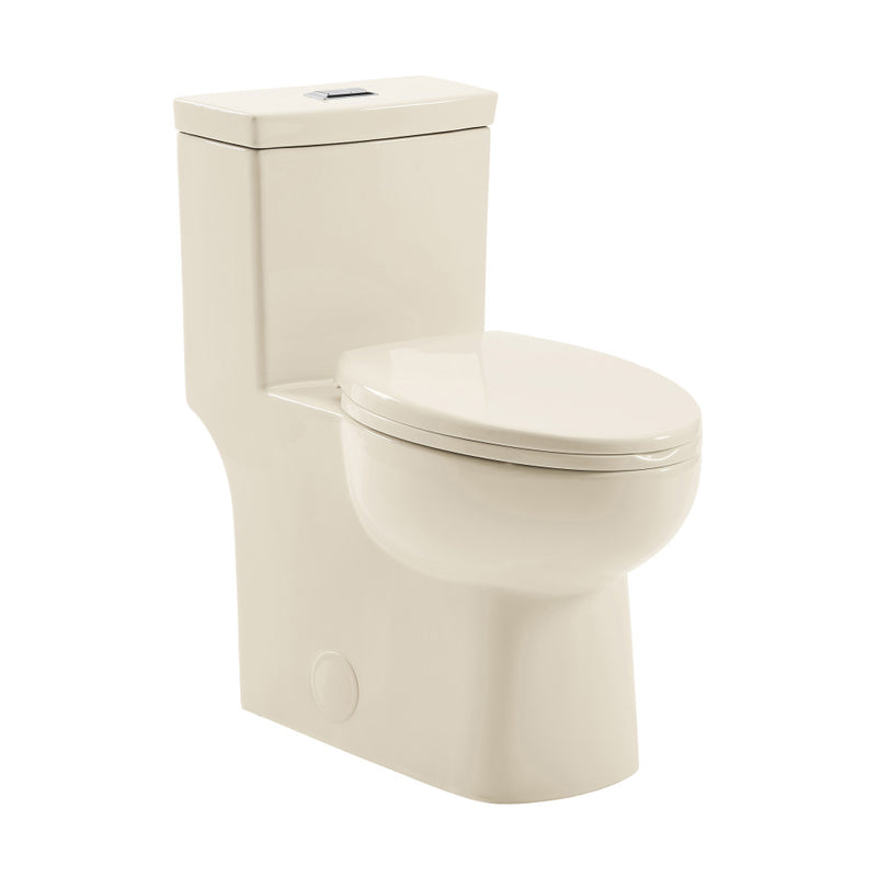 Classe One-Piece 12" Rough-in 1.1/1.6 GPF Dual Top Flush Elongated Toilet in Glossy Bisque