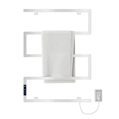Voltaire 5-Bar Electric Towel Warmer in Matte White