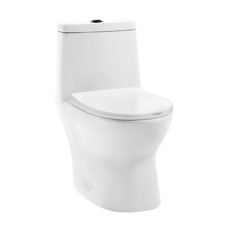 Ivy One Piece Toilet Dual Vortex™ Flush, Black Hardware 1.1/1.6 gpf