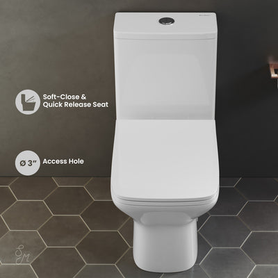 Carre One-Piece Square Toilet Dual-Flush 1.1/1.6 gpf with 10" Rough-In