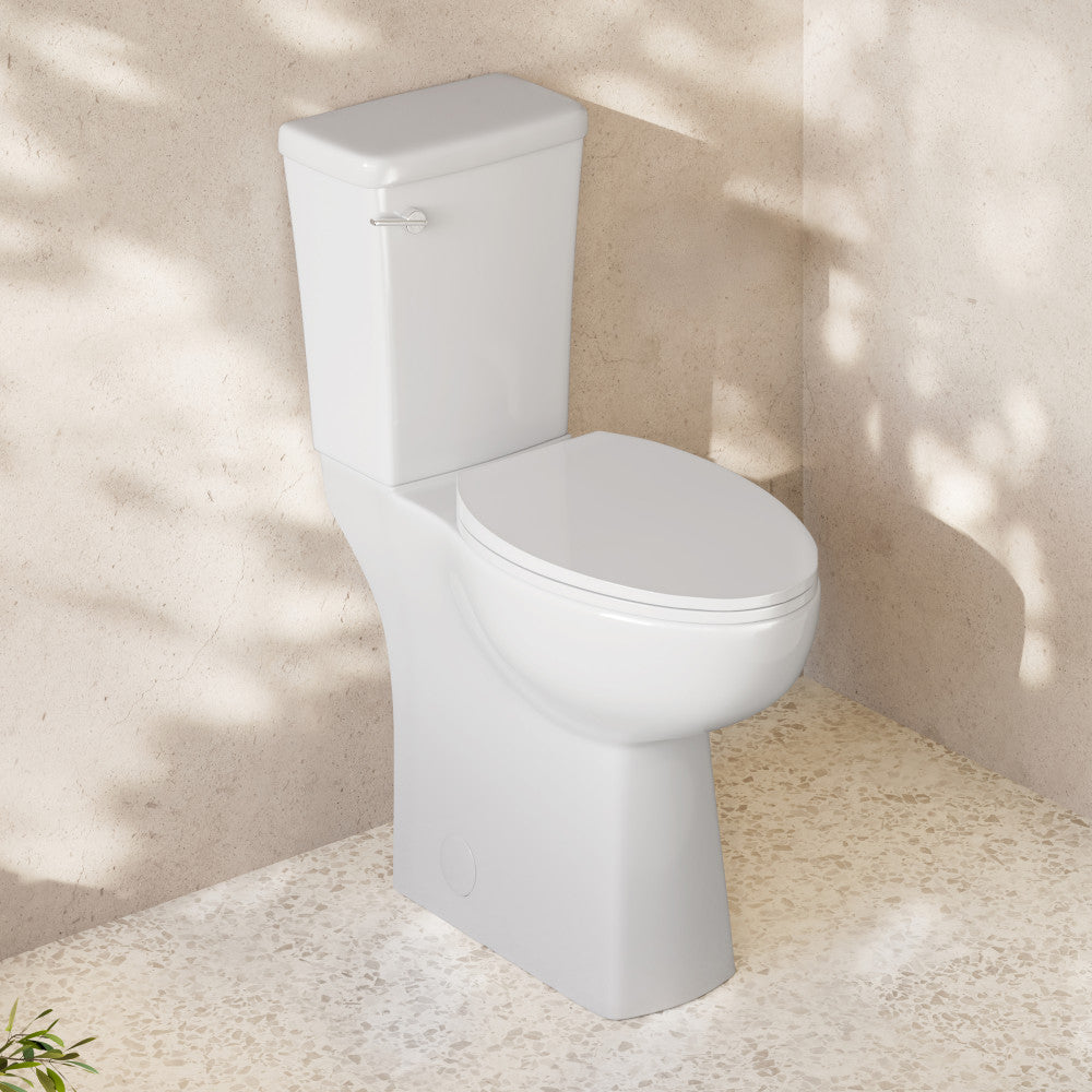 Classe Extra Tall Two-Piece 12" Rough-in 1.28 GPF Elongated Toilet – 21" Bowl Height – Glossy White