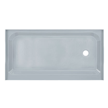 Voltaire 60" x 32" Single-Threshold, Right-Hand Drain, Shower Base in Gray