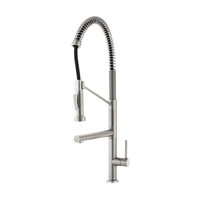 Nouvet Single Handle, Pull-Down Kitchen Faucet with Pot Filler in Brushed Nickel