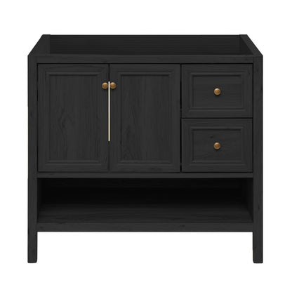Chateau 36" Freestanding Bathroom Vanity Cabinet without Top in Black Oak