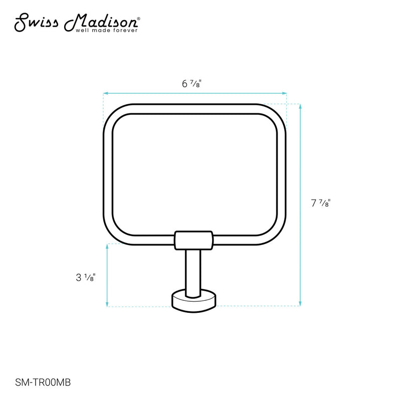 Avallon Towel Ring in Matte Black