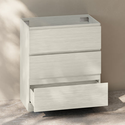 Liberte 30" Freestanding Bathroom Vanity Cabinet without Top in White Oak