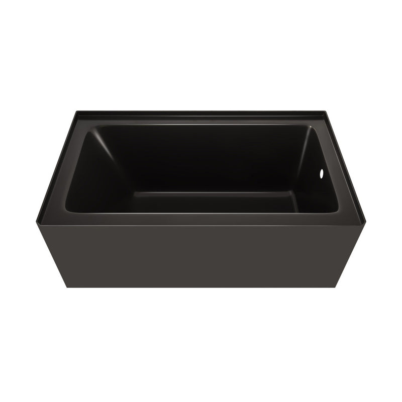 Voltaire 54 x 30 Skirted Right Drain Soaking Alcove Bathtub in Glossy Black