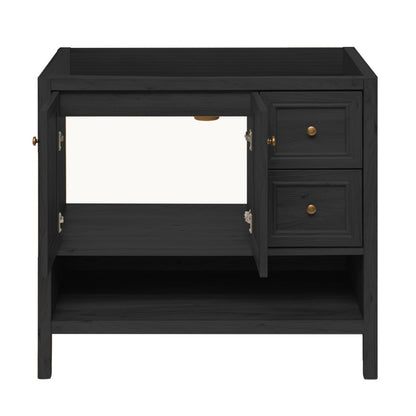 Chateau 36" Freestanding Bathroom Vanity Cabinet without Top in Black Oak
