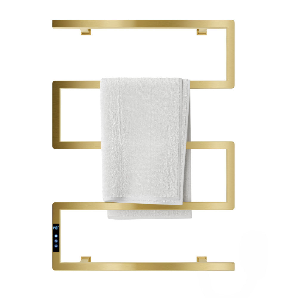 Voltaire 5-Bar Electric Towel Warmer in Brushed Gold