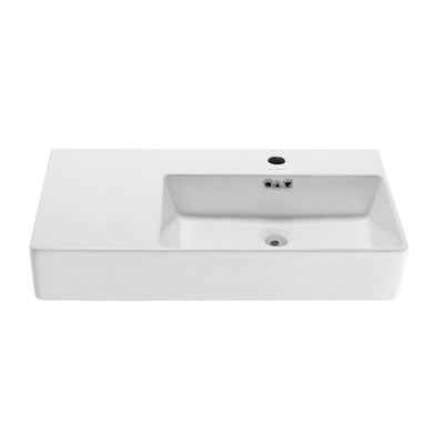 St. Tropez 36" Rectangle Wall-Mounted Sink with Right Side Faucet Mount