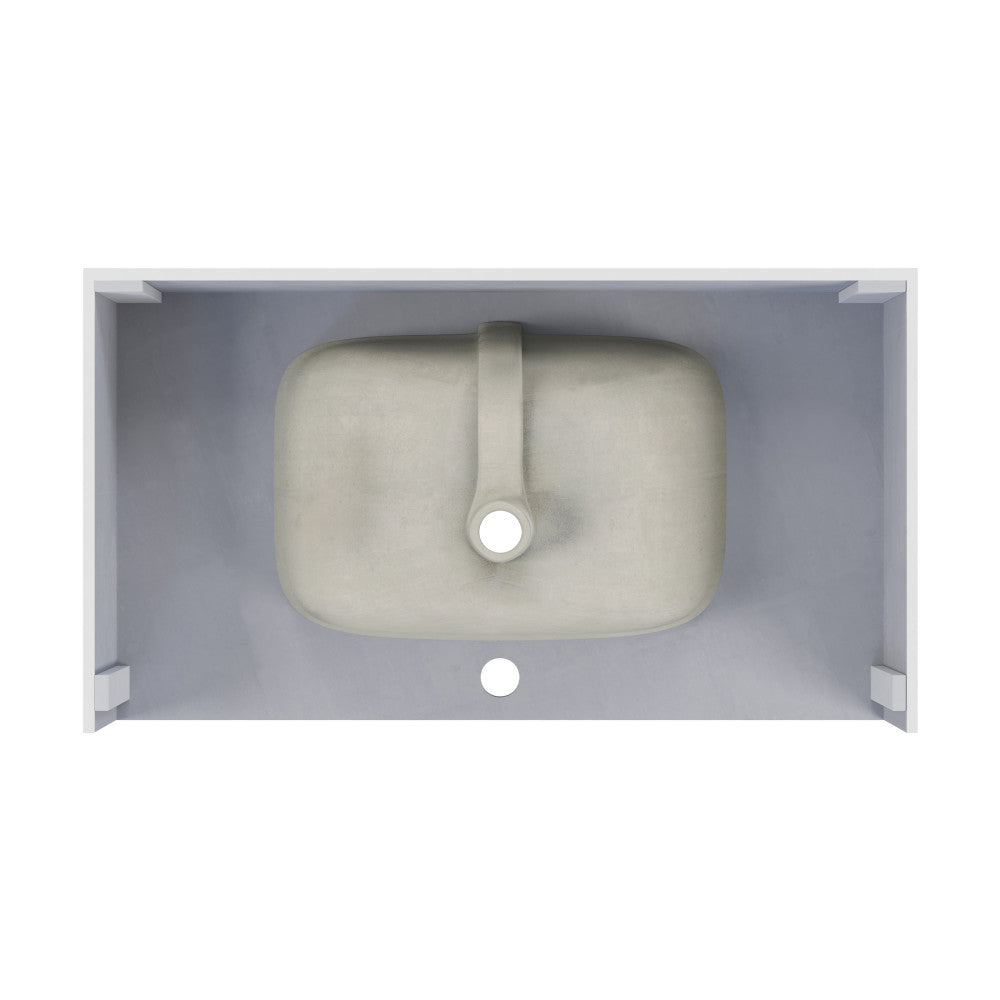 Avancer 36'' Wall Mount Sink In Storm Gray