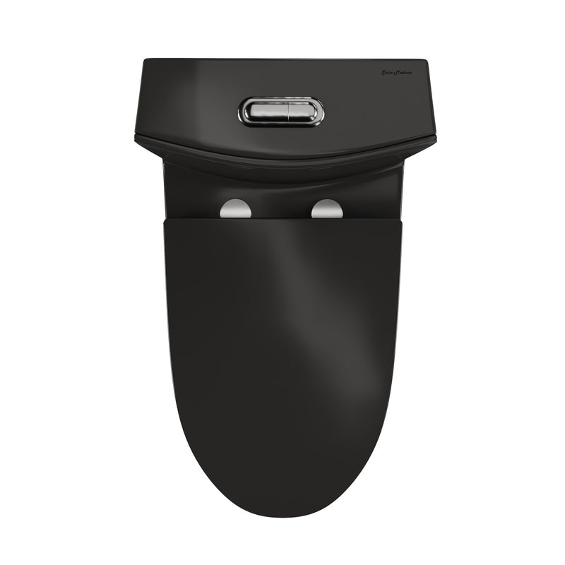 St. Tropez One Piece Elongated Toilet Vortex™ Flush in Glossy Black 1.1/1.6 gpf