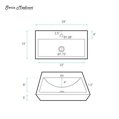 Rennes Vanity 24" Vessel Sink