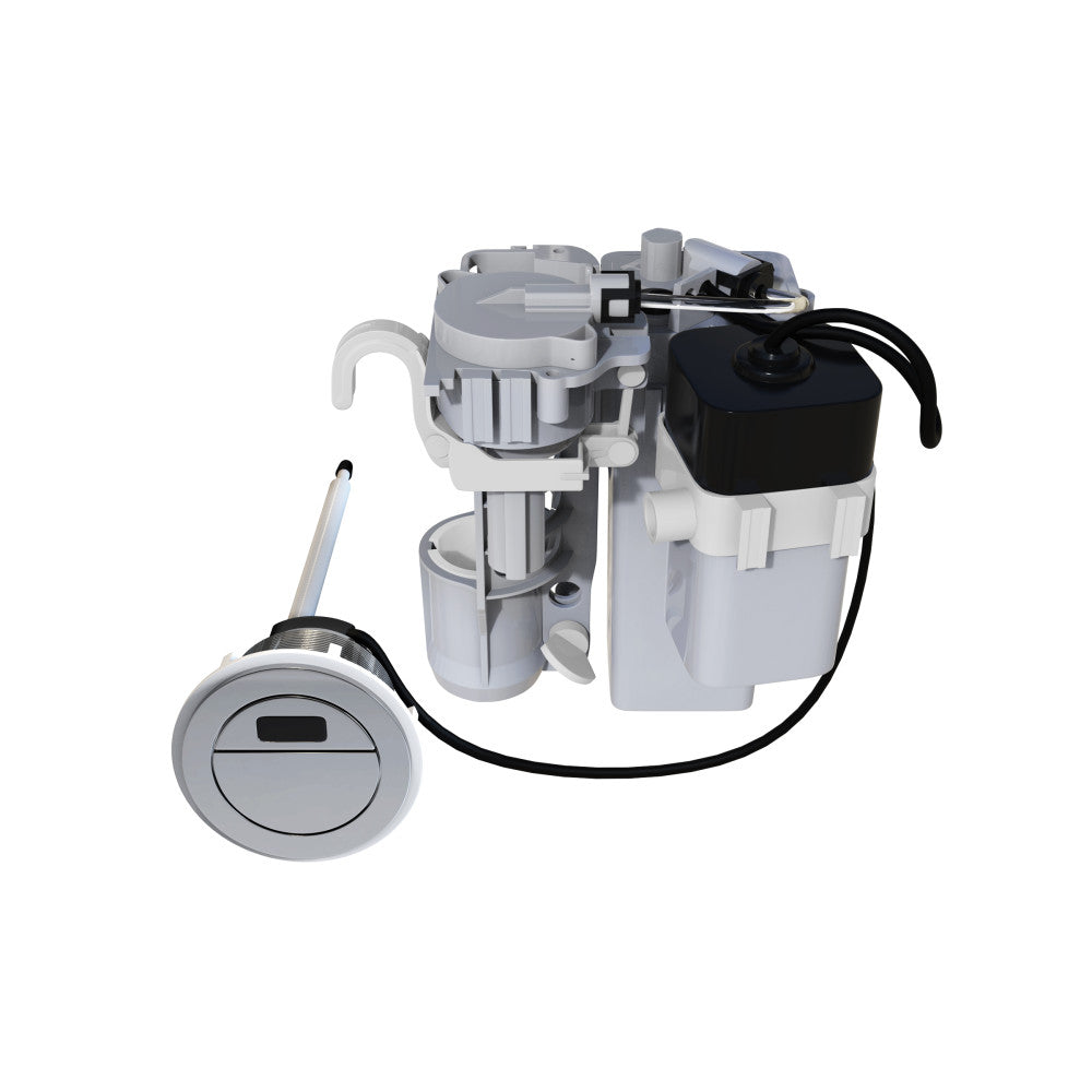 Touchless retrofit kit accessory, electric components with sensor and valve mechanism.