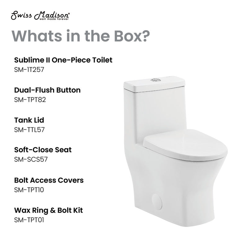 Sublime II One-Piece Round Toilet Dual-Flush 1.1/1.6 gpf – Swiss Madison -  well made forever
