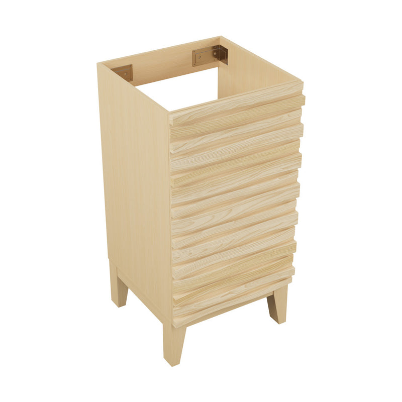 Cascade 18” Bathroom Vanity in Brown Oak- Cabinet Only