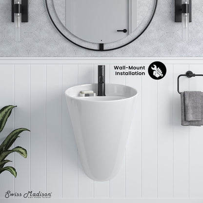 Calice 18" Wall-Mount Bathroom Sink
